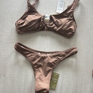 Elegant Brown Bikini Set